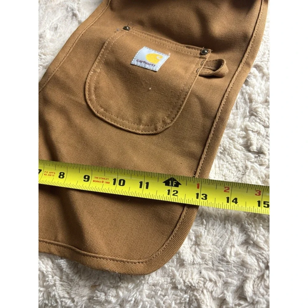 CARHARTT Christmas Stocking Brown Duck Canvas White Sherpa Cuff‎ Man Gift NWOT